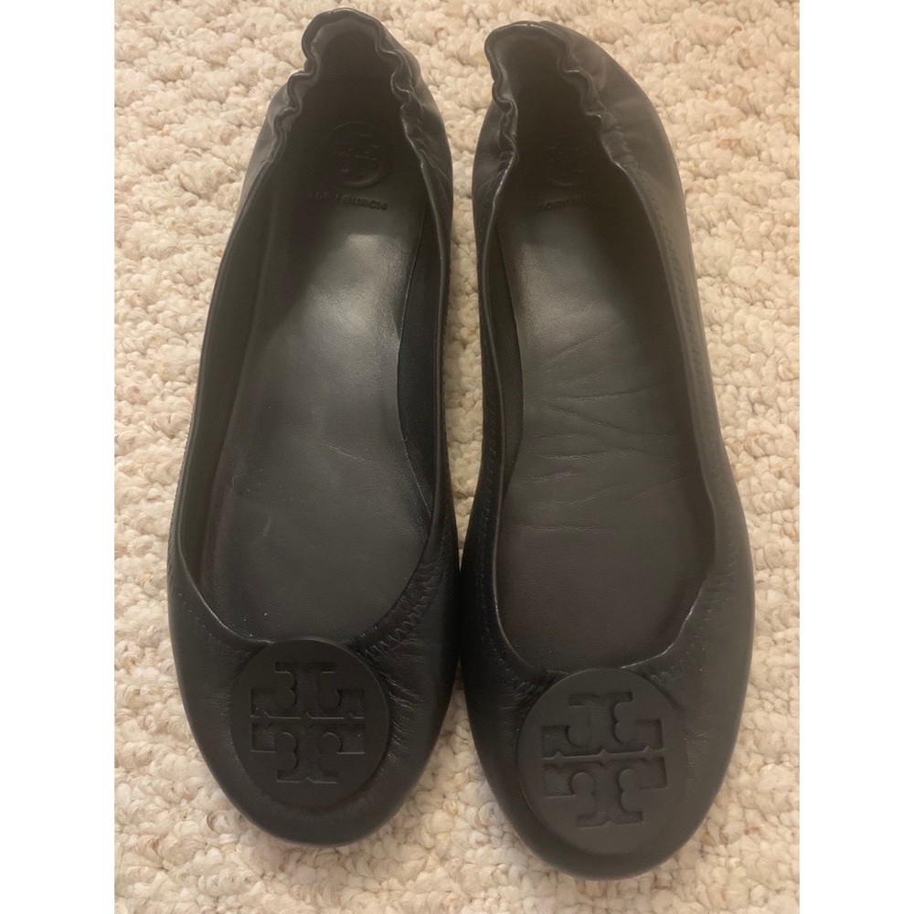 Tory Burch Minnie Flats Dark Navy 9.5